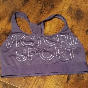 NWOT Victoria's Secret Sport Plum Medium Racerback Unpadded Sports Bra